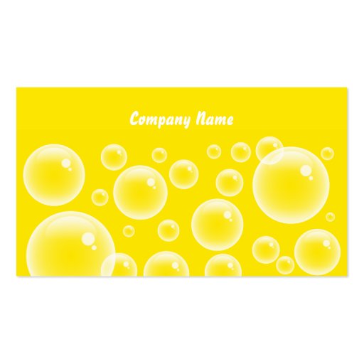 Yellow Bubbles, Company Name Business Card Templates (front side)