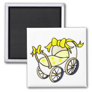 Yellow Buggy Refrigerator Magnet