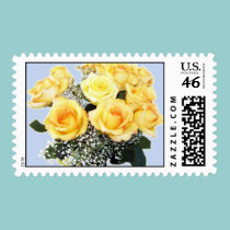 YELLOW BUNCH OF ROSES postage by Karedesign4 YELLOW BUNCH OF ROSES postage