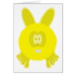 Yellow Bunny Pom Pom Pal Card