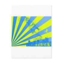 Yellow Burst Post Cards