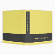 yellow business 3 ring binders