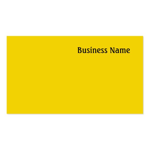 Yellow Business Card (front side)