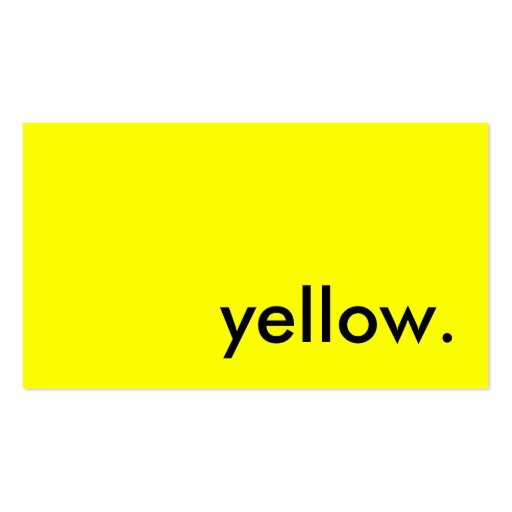 yellow. business card (front side)