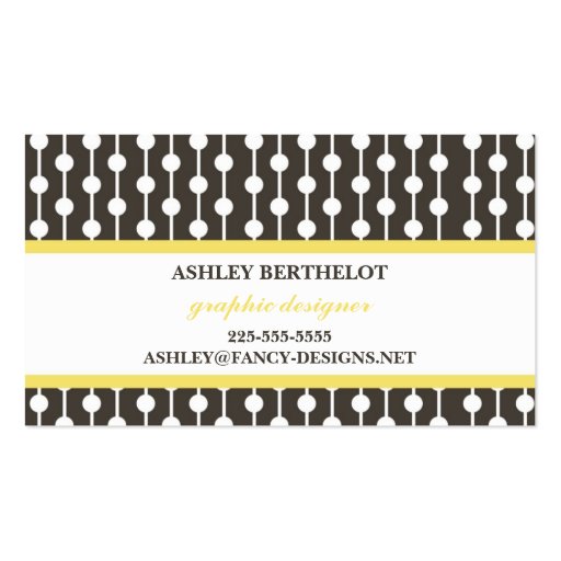 Yellow Business Card Templates (front side)