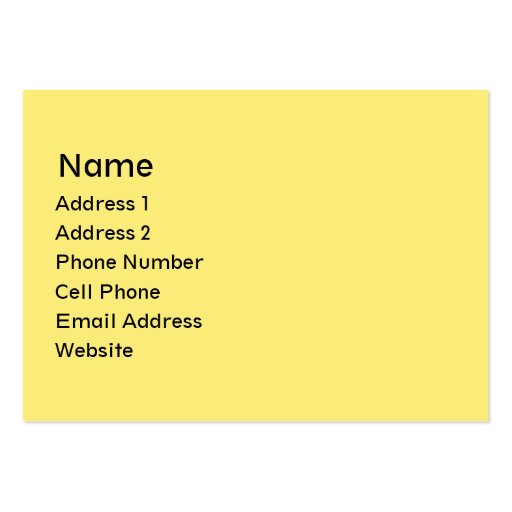 yellow business cards