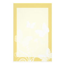 Yellow butterflies Stationery
