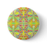 "Yellow Butterfly Mandala" Button