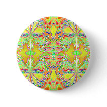 "Yellow Butterfly Mandala" Button by Aquavel "Yellow Butterfly Mandala" Button