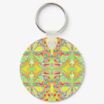 "Yellow Butterfly Mandala" Keychain