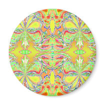 "Yellow Butterfly Mandala" Magnet by Aquavel "Yellow Butterfly Mandala" Magnet