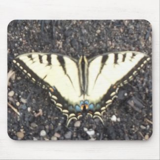 Yellow Butterfly mousepad