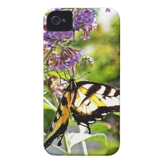 Yellow Butterfly on Lavender Butterfly Bush casematecase