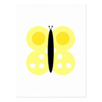 yellow butterfly postcards