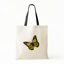 Yellow Butterfly Tote Bag