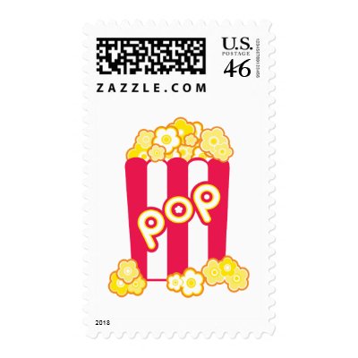 Yellow Buttery Movie Popcorn stamp