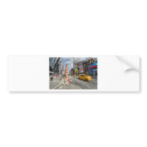 Yellow cab in NYC Bumper Sticker