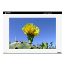 Yellow cactus blossom laptop sleeve decal for 15" laptop