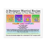 Yellow Cake Martini Recipe Card Postcard