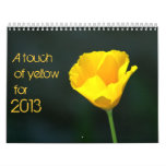 yellow calendar for 2013