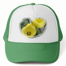 Yellow Calla Lilies and Hearts Hat