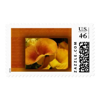 Yellow calla lily stamp