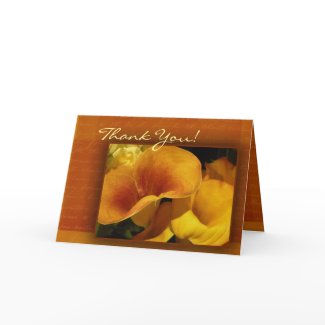 Yellow calla lily Thank you Card! card