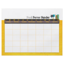 Yellow Cance Feel Better Binder Calendar Flyer