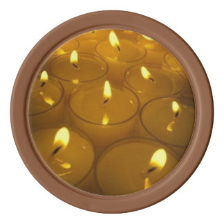 Poker chip candles