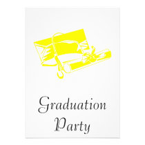 Yellow Cap & Diploma invitations