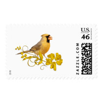 Yellow Cardinal Beauty stamps