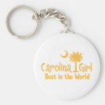 Yellow Carolina Girl Best in the World Key Chains