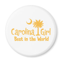 Yellow Carolina Girl Best in the World magnets