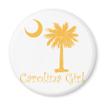 Yellow Carolina Girl Palmetto magnets