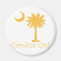 Yellow Carolina Girl Palmetto magnets