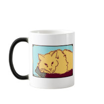 Yellow cat art Mug