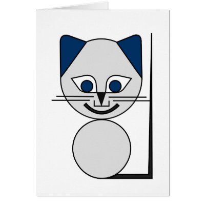 Yellow Cat Greeting Card by lonvig