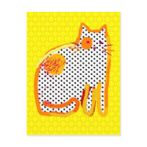 'yellow cat' digital painting Postcard by bestkids 'yellow cat' digital painting Postcard