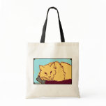 Yellow cat painting Bag
