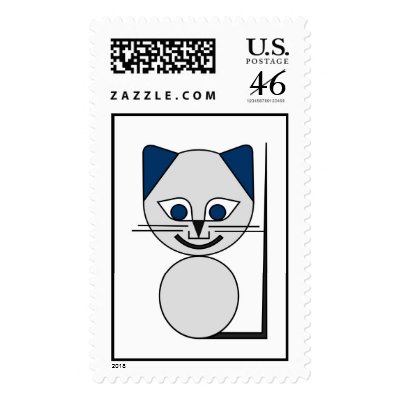 Yellow Cat Stamp by lonvig