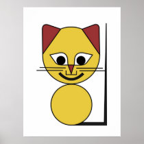 Yellow Cat Poster