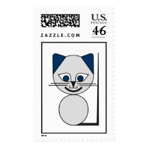 Yellow Cat Stamp