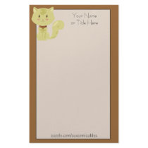 Yellow Cat Stationery by Customizables Yellow Cat Stationery