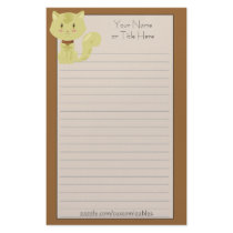 Yellow Cat Stationery by Customizables Yellow Cat Stationery