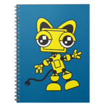 Yellow Catbot Note Books