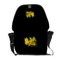 Yellow Cattleya Orchids messenger bags