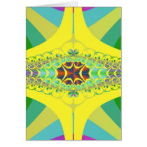 Yellow Centipede Fractal Card