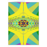 Yellow Centipede Fractal Card