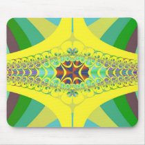 Yellow Centipede Fractal Mouse Pad
