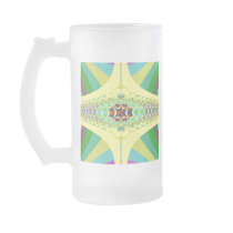 Yellow Centipede Fractal Mugs
